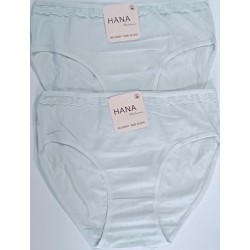 Памучни дамски бикини L-XL размер 2 броя пакет в светла мента.
