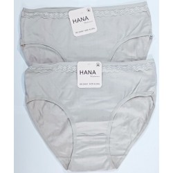 Памучни дамски бикини L- XL размер 2 броя пакет в сиво.