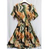 Дамска рокля САТЕН С ФИГУРИ  L размер.