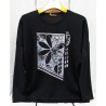 Дамска блуза ЦВЕТЕ M-XL в черно.